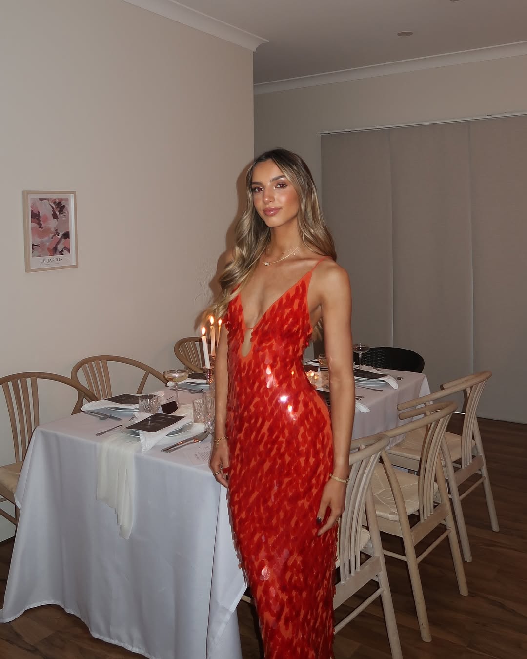 Selene V-Neck Backless Maxi Dress