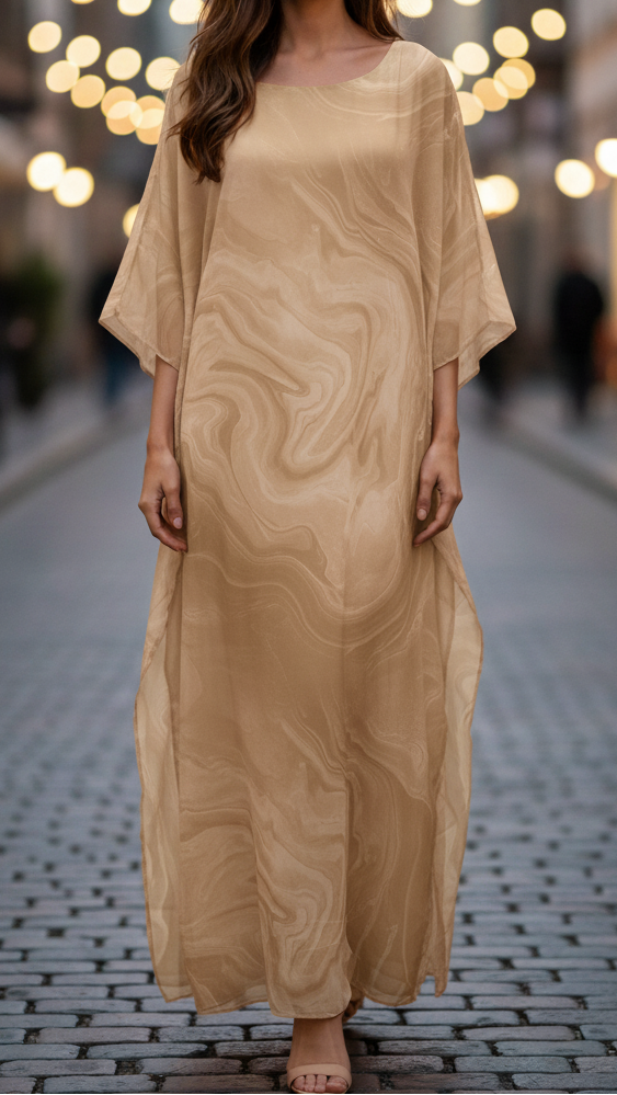 Solenne Batwing Kaftan Maxi Dress