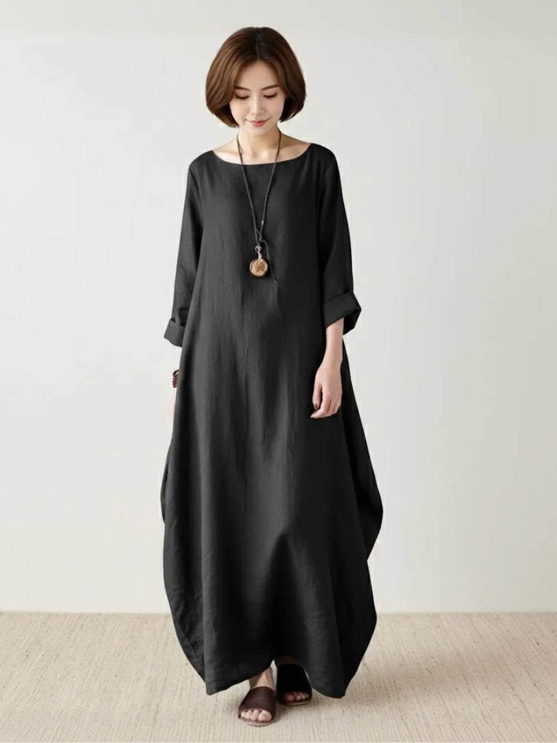 Bellwood Oversized 3/4 Sleeve Maxi Dress