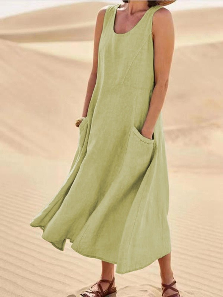 Everly Scoop Neck Sleeveless Maxi Dress