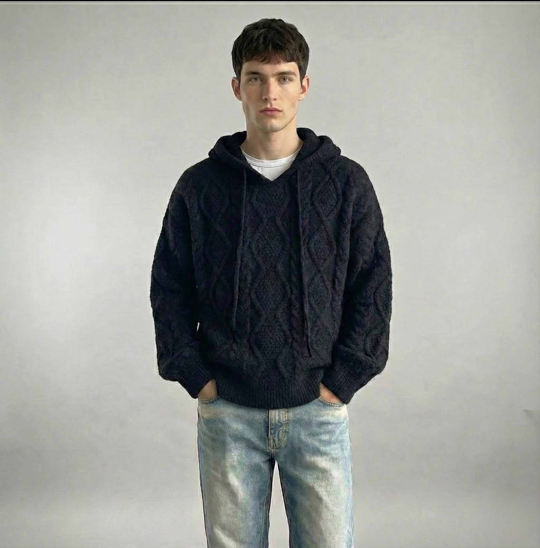Aspen Cable Knitted Hoodie