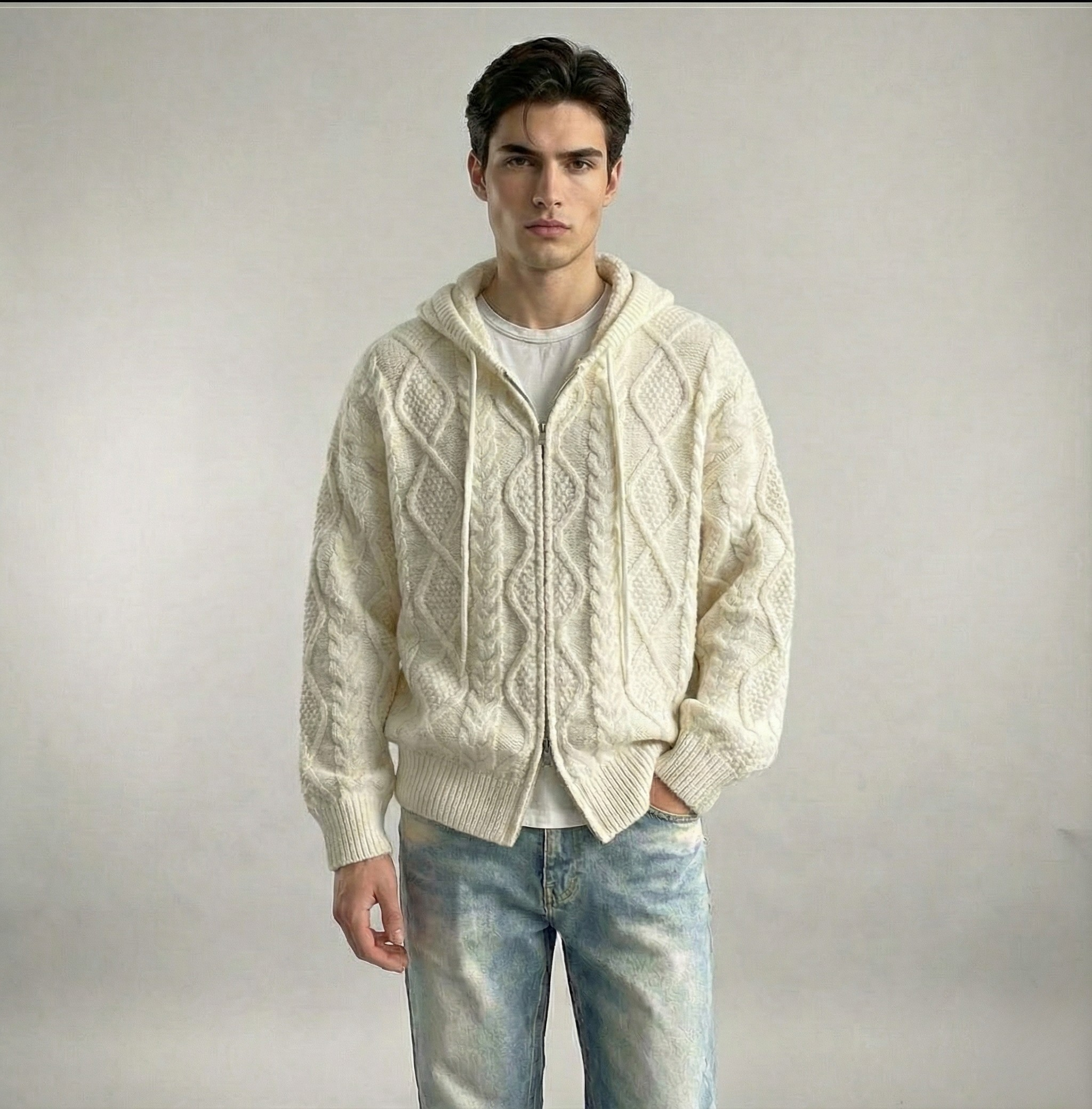 Aspen Cable Knitted Hoodie