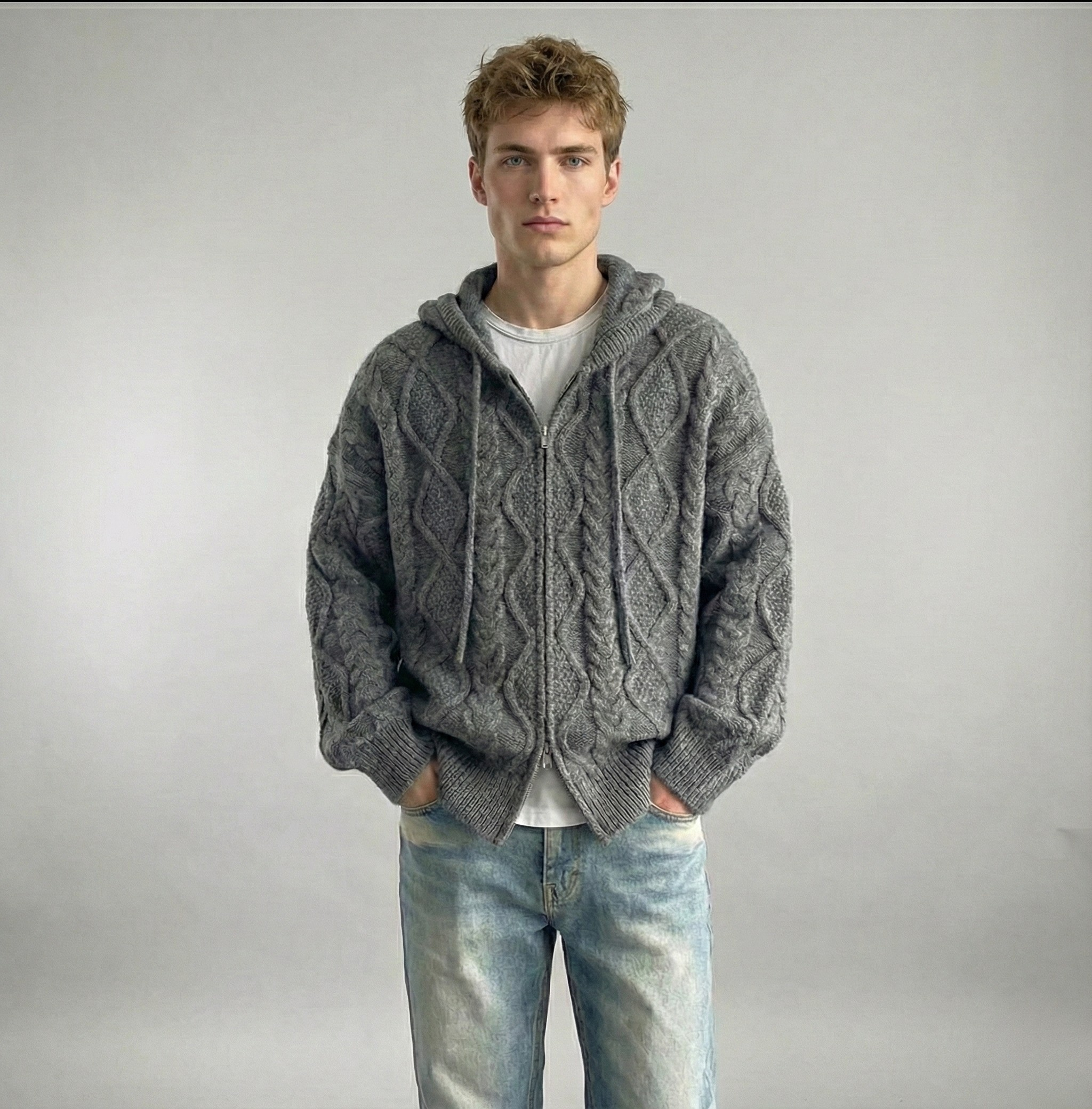 Aspen Cable Knitted Hoodie