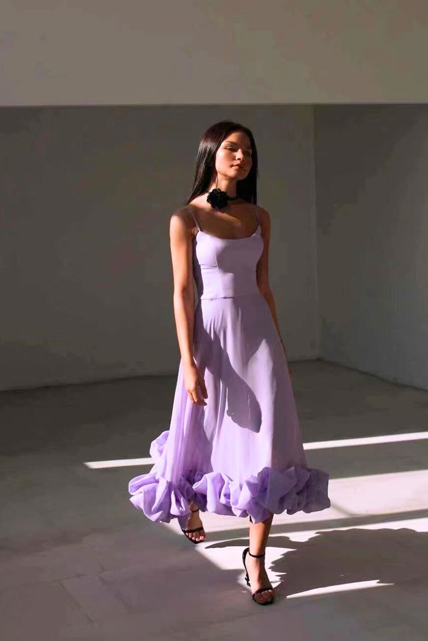 Celestine Sleeveless Black Maxi Evening Dress