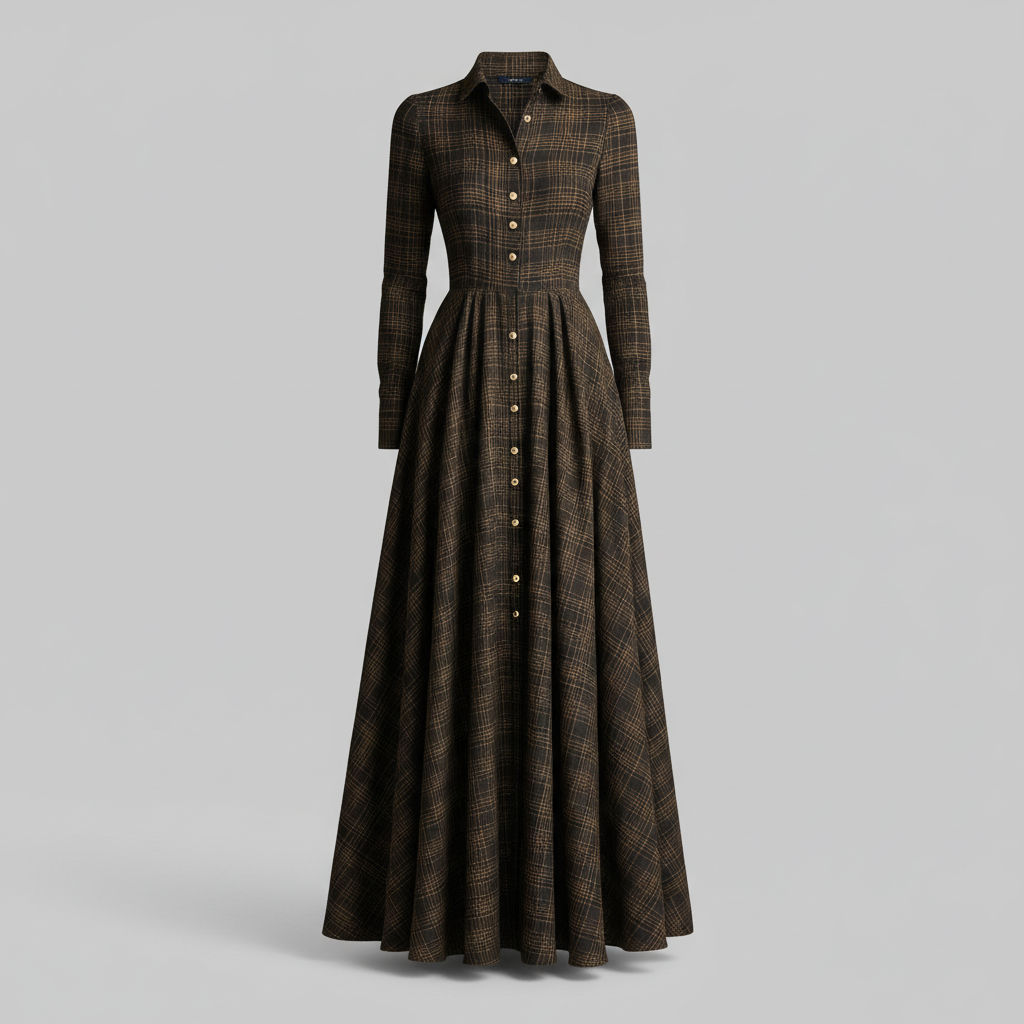 Bellrose Long Sleeve Elastic Waist Maxi Dress