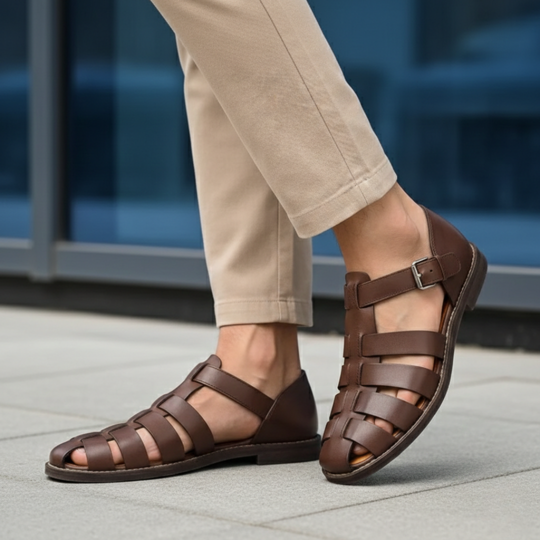 Varden Orthopedic Leather Strapped Sandals
