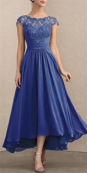 Vivienne Lace Maxi Dress With Short Sleeves