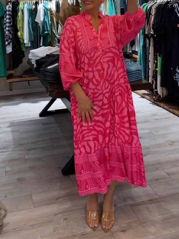 Valencia V-Neck Long Sleeve Maxi Dress